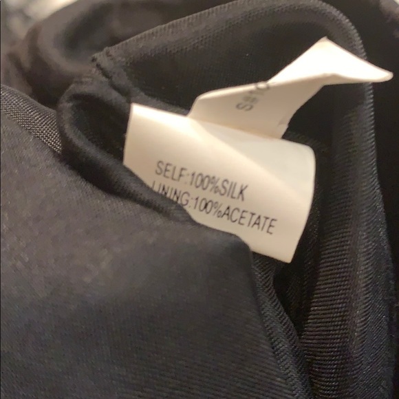 Vintage silk and lace midi skirt size 6 black lined size 6 - Picture 8 of 16